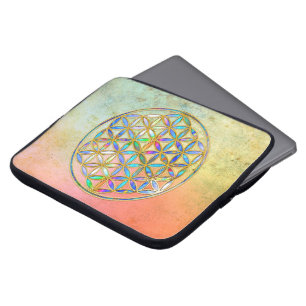 Blume des Lebens / Blume des Lebens - goldfarbig Laptopschutzhülle