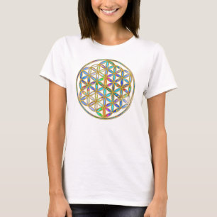 Blume des Lebens / Blume des Lebens - goldfarbig T-Shirt