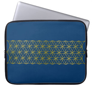 Blume des Lebens / Blume des Lebens - Gratgold Laptopschutzhülle