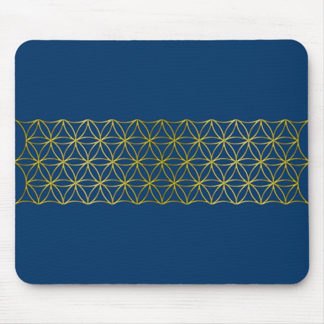 Blume des Lebens / Blume des Lebens - Gratgold Mousepad (Vorne)