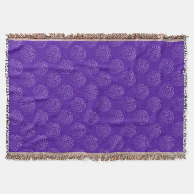 Blume des Lebens / Blume des Lebens - Muster viole Decke (Vorderseite)