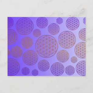 Blume des Lebens / Blume des Lebens - Muster viole Postkarte
