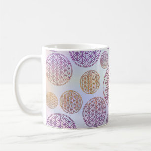 Blume des Lebens / Blume des Lebens - Muster viole Tasse