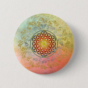 Blume des Lebens / Blume des Lebens - Ornament IV  Button