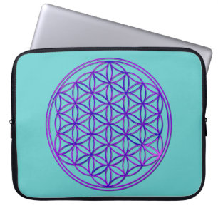 Blume des Lebens / Blume des Lebens   Rosa blau Laptopschutzhülle