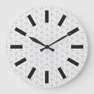 Blume des Lebens / Blume des Lebens - Silbermuster Große Wanduhr