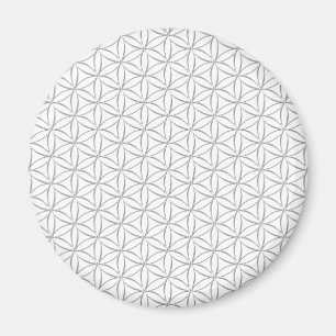 Blume des Lebens / Blume des Lebens - Silbermuster Magnet