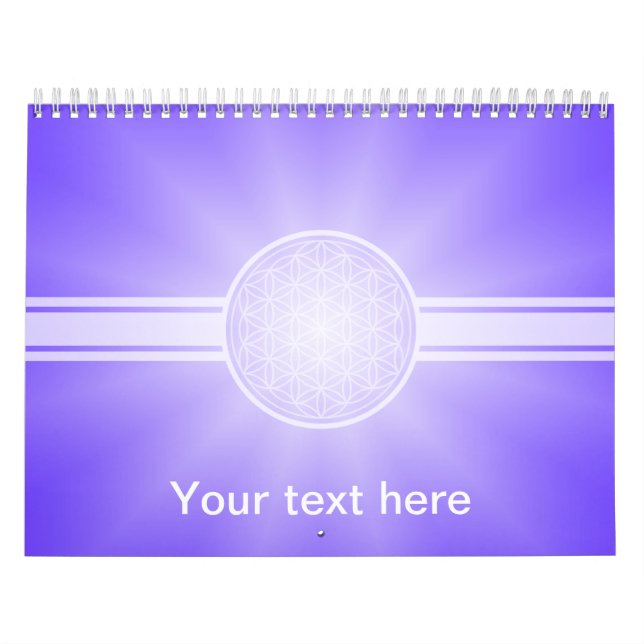 Blume des Lebens / Blume des Lebens - weißes Trans Kalender (Titelbild)