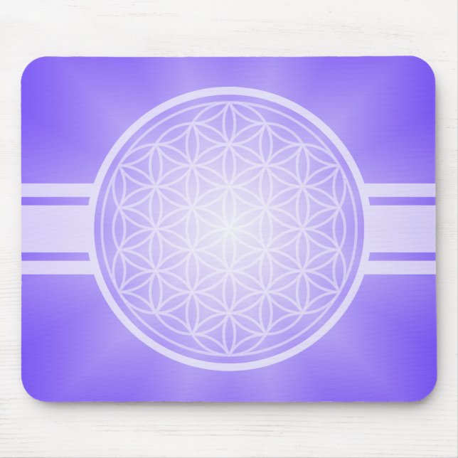 Blume des Lebens / Blume des Lebens - weißes Trans Mousepad (Vorne)