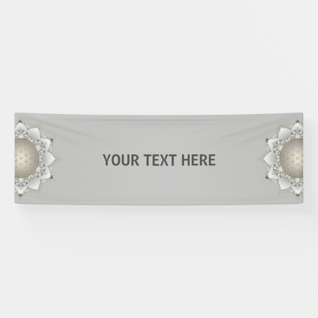 Blume des Lebens - Blüten Mandala 1 Banner (Horizontal)