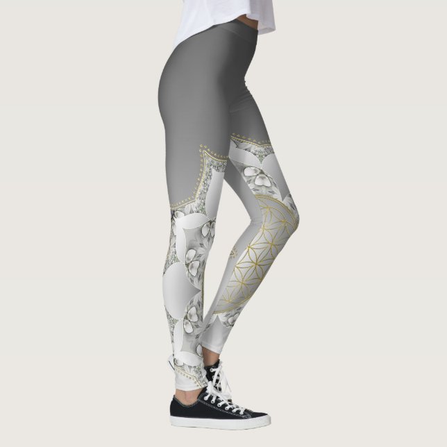 Blume des Lebens - Blüten Mandala 1 Leggings (Rechts)