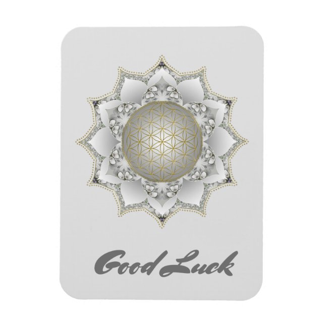 Blume des Lebens - Blüten Mandala 1 Magnet (Vertikal)