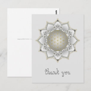 Blume des Lebens - Blüten Mandala 1 Postkarte