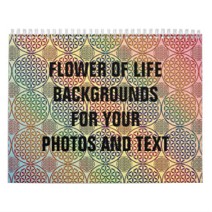 Blume des Lebens - Briefmarke Grunge Muster 1 Kalender