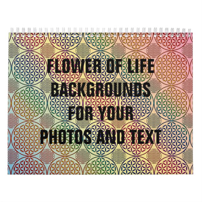 Blume des Lebens - Briefmarke Grunge Muster 1 Kalender (Titelbild)
