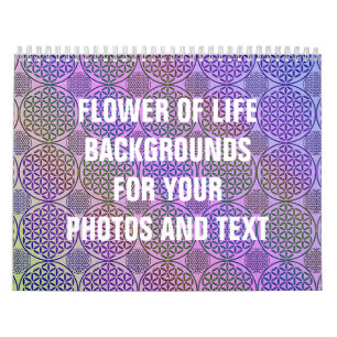 Blume des Lebens - Briefmarke Grunge Muster 3 Kalender