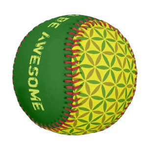 Blume des Lebens - Briefmarke - Muster - BG 3 Baseball