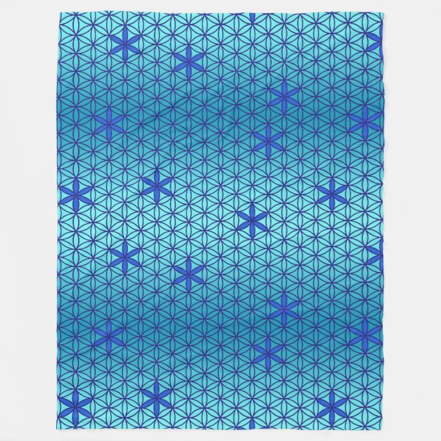 Blume des Lebens - Briefmarke - nahtloses Muster - Fleecedecke (Vorderseite)
