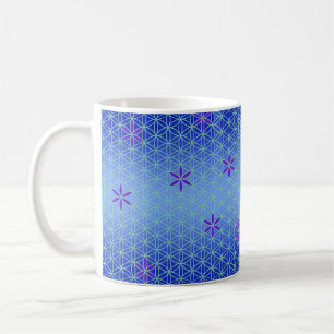 Blume des Lebens - Briefmarke - nahtloses Muster - Tasse