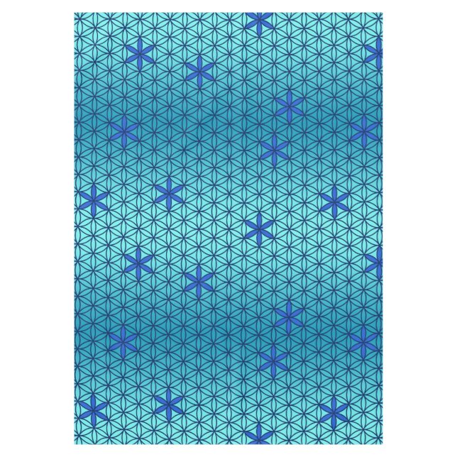 Blume des Lebens - Briefmarke - nahtloses Muster - Tischdecke (Vorderseite)