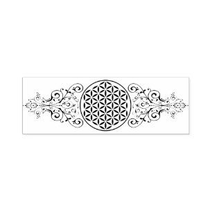 Blume des Lebens - Briefmarke Vintage Ornamente sc Permastempel