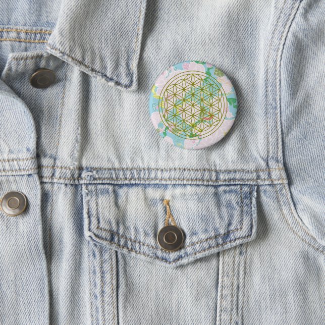 Blume des Lebens Button (Beispiel)