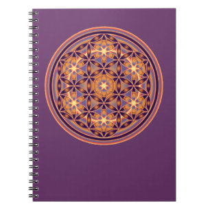 Blume des Lebens - Button Style 02 Notizblock