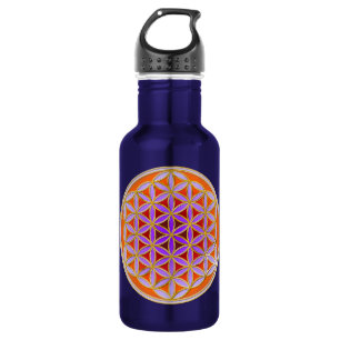 Blume des Lebens - Button Style 04 Trinkflasche