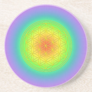 Blume des Lebens Chakra 1 Untersetzer