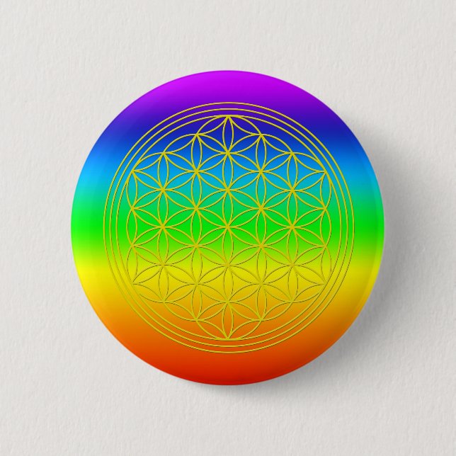 Blume des Lebens chakra 2 Button (Vorderseite)