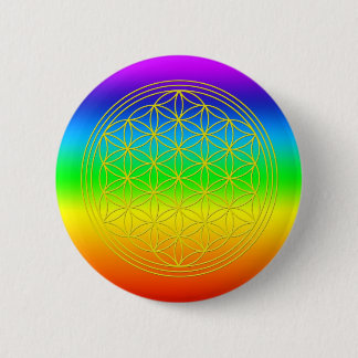 Blume des Lebens chakra 2 Button