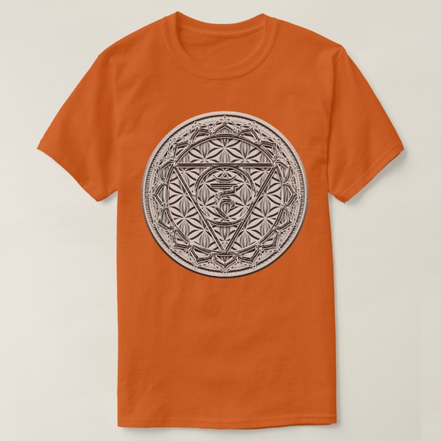 Blume des Lebens Chakra Göttliche Geometrie Spirit T-Shirt (Design vorne)