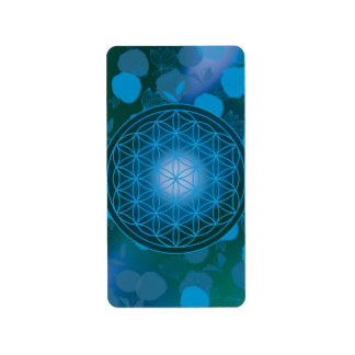 Blume des Lebens, Chakra, Zen, heilige Geometrie, Adressaufkleber