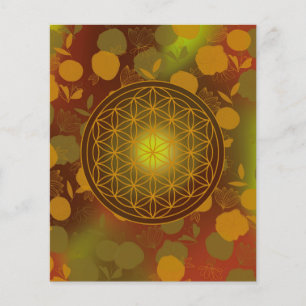 Blume des Lebens, Chakra, Zen, heilige Geometrie, Flyer