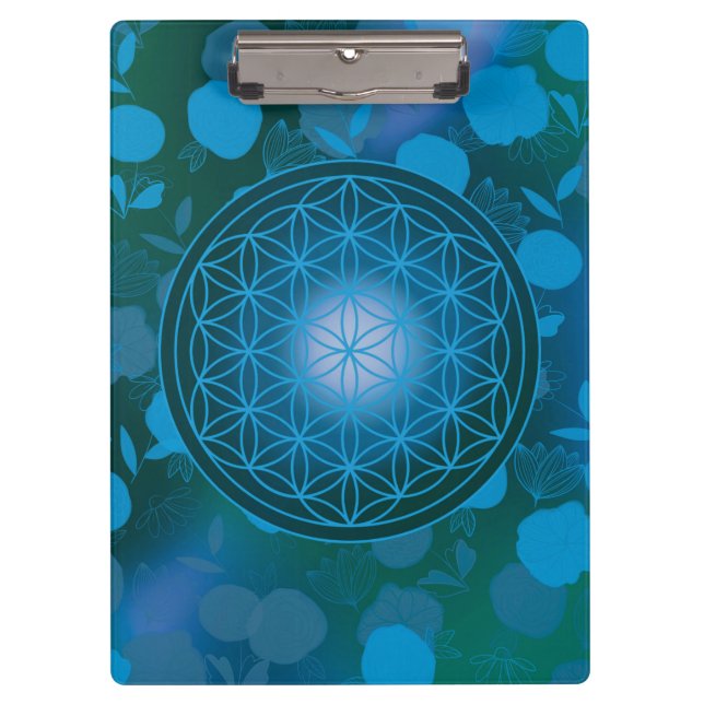 Blume des Lebens, Chakra, Zen, heilige Geometrie, Klemmbrett (Vorderseite)