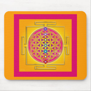 BLUME des LEBENS - Chakras Yantra Mousepad