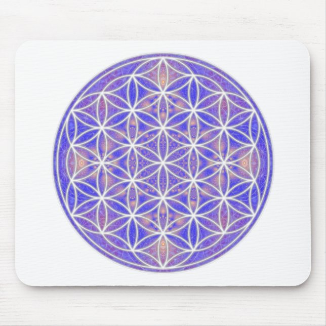 Blume des Lebens (Farbe 3) Mousepad (Vorne)