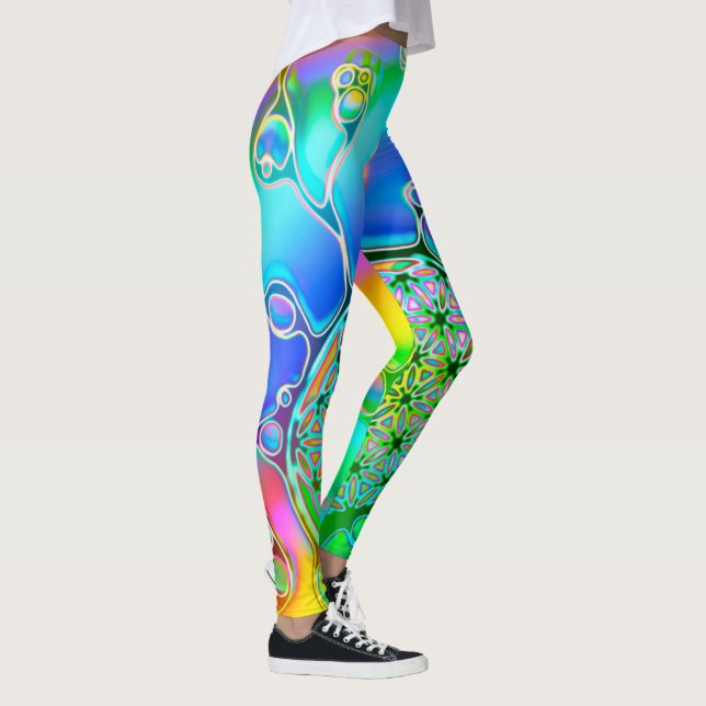 Blume des Lebens - farbenfroh 1 Leggings (Rechts)