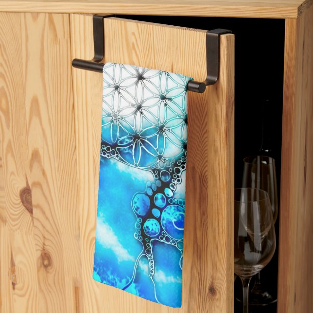 Blume des Lebens - farbenfroh 2 Geschirrtuch (Drittel gefaltet)