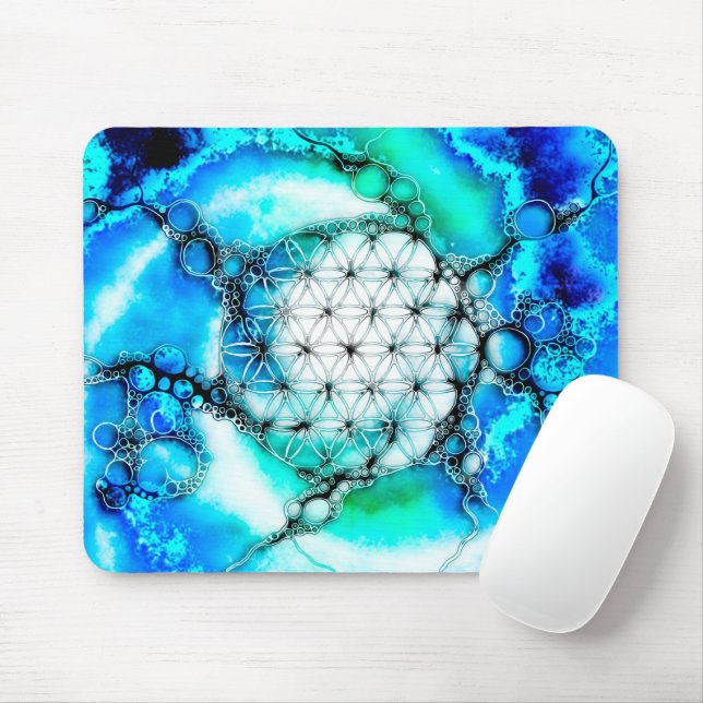 Blume des Lebens - farbenfroh 2 Mousepad (Mit Mouse)