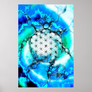 Blume des Lebens - farbenfroh 2 Poster