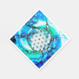 Blume des Lebens - farbenfroh 2 Serviette