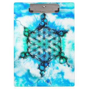 Blume des Lebens - farbenfroh 3 Klemmbrett