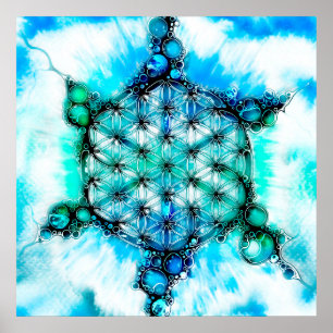 Blume des Lebens - farbenfroh 3 Poster