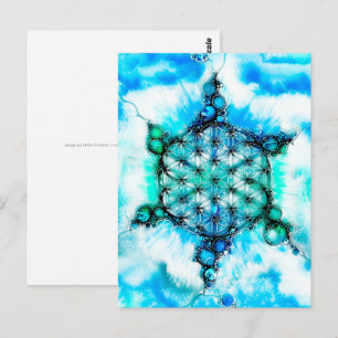 Blume des Lebens - farbenfroh 3 Postkarte