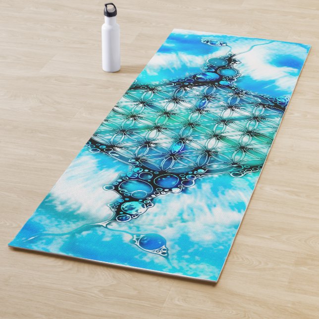 Blume des Lebens - farbenfroh 3 Yogamatte (Beispiel)