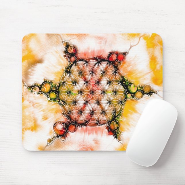 Blume des Lebens - farbenfroh 4 Mousepad (Mit Mouse)