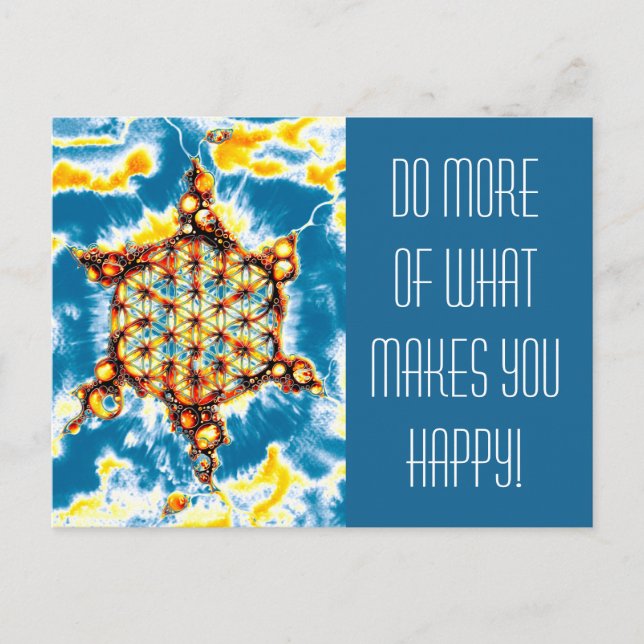 Blume des Lebens - farbenfroh 5 Postkarte (Vorderseite)