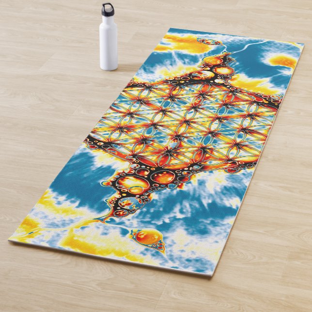 Blume des Lebens - farbenfroh 5 Yogamatte (Beispiel)
