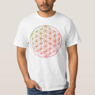Blume des Lebens farbig T-Shirt